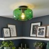 Boza groene glazen plafondlamp met bolvormige kap, retro vintage voor woonkamer