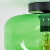 Boza groene glazen plafondlamp met bolvormige kap, retro vintage voor woonkamer