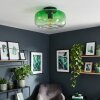 Moderne Plafondlamp Boza met groen-helder kleurverloop in glazen scherm, ø 28 cm, E27