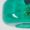 Ronde moderne plafondlamp Boza met donkergroene glazen kap, ø 28 cm, E27