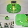 Boza groene glazen plafondlamp Ø 28 cm, rond E27, retro vintage stijl