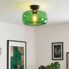 Boza groene glazen plafondlamp Ø 28 cm, rond E27, retro vintage stijl