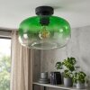 Boza plafondlamp met ronde groene glazen kap Ø 28 cm en kleurverloop
