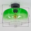 Boza plafondlamp met ronde groene glazen kap Ø 28 cm en kleurverloop