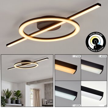 Nemil moderne LED plafondlamp met ringdesign en 3-staps lichtkleur voor woonkamer