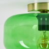 Boza groene glazen plafondlamp Ø 28 cm, vintage retro rond glasdesign