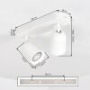 Moderne LED-plafondspot Lemak met 2 draaibare en zwenkbare lichtkoppen voor hal en entree