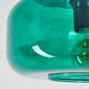 Boza plafondlamp met donkergroene glazen kap, ronde opbouwlamp Ø 28 cm