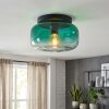 Boza plafondlamp met donkergroen verloopglas, ronde glazen lampenkap ø 28 cm