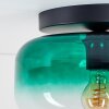 Boza plafondlamp met donkergroen verloopglas, ronde glazen lampenkap ø 28 cm