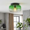 Boza retro plafondlamp met groene glazen kap, kleurverloop Ø 28 cm