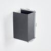 LED buitenwandlamp Hoods met rechthoekige behuizing, 4000 Kelvin neutraal wit, IP44