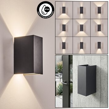 LED buitenwandlamp Hoods met rechthoekige behuizing, 4000 Kelvin neutraal wit, IP44