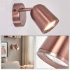 LED moderne muurspot Lemak in brons met draaibare en zwenkbare cilindrische spotkop