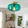Boza plafondlamp van groen glas Ø 28 cm, moderne retro lamp met E27