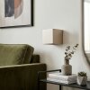 Badajoz wandlamp up down, vierkante kubuslamp in zandkleur modern