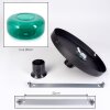 Boza retro plafondlamp met groene glazen kap, ronde E27 fitting voor woonkamer