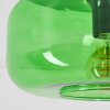 Boza plafondlamp met groene glazen kap, ronde opbouwlamp E27 retro