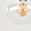 Gastor retro plafondlamp glazen bol E27 met transparante globe voor woonkamer