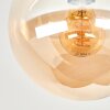 Gastor vintage retro plafondlamp met amberkleurige glazen bol voor woonkamer
