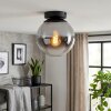 Gastor plafondlamp met rookglas bol, E27 retro plafondverlichting voor woonkamer