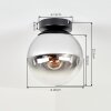 Gastor plafondlamp met rookglas bol, E27 retro plafondverlichting voor woonkamer