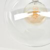 Gastor plafondlamp glazen bol E27 met heldere glazen kap, retro vintage
