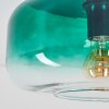 Boza groene glazen plafondlamp, retro plafondlamp met E27 fitting, Ø 28 cm