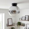 Modern Kogellampje Gastor met rookglazen kap, helder en chroom, ø 25 cm en E27-fitting