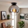 Modern Kogellampje Gastor met rookglazen kap, helder en chroom, ø 25 cm en E27-fitting