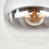 Modern Kogellampje Gastor met rookglazen kap, helder en chroom, ø 25 cm en E27-fitting