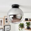 Gastor glazen plafondlamp met rookglas bol, E27 fitting, vintage voor woonkamer