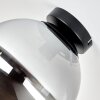 Gastor glazen plafondlamp met rookglas bol, E27 fitting, vintage voor woonkamer
