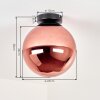 Gastor bolvormige retro plafondlamp E27 voor woonkamer en hal, vintage stijl