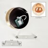 Gastor plafondlamp bol met amberkleurige glazen kap, E27 vintage plafondlicht