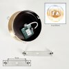 Gastor rookglas plafondlamp glazen bol ø 25 cm, E27 vintage messingkleurig