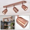 Moderne LED plafondspot Lemak, bronzen balk met 3 draaibare en zwenkbare bronzen koppen