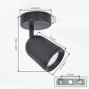Moderne LED plafondspot Lemak met draaibare en zwenkbare cilindrische spotkop