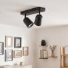 LED Plafondspot Lemak met twee draai- en zwenkbare cilindrische koppen voor hal en entree