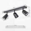 LED Plafondspot Lemak, moderne balk met 3 draaibare en zwenkbare koppen