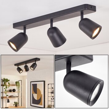 LED Plafondspot Lemak, moderne balk met 3 draaibare en zwenkbare koppen