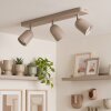 LED-plafondspot Lemak met drie draaibare en zwenkbare armatuurkoppen, beige