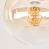 Retro-kogellampje Gastor met amberkleurige en heldere glazen bol, ø 20 cm, E27
