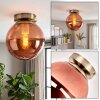 Gastor vintage plafondlamp in bolvorm E27, retro stijl voor woonkamer en slaapkamer
