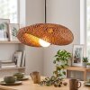 Bauro bamboe hanglamp met gewelfde lampenkap, lengte 50 cm voor eettafel