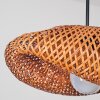 Bauro bamboe hanglamp met gewelfde lampenkap, lengte 50 cm voor eettafel