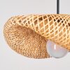 Hanglamp Bauro met geweven kap, natuurlijke kleuren, lengte 50 cm, E27, voor de eettafel