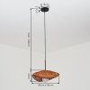 Moderne Hanglamp Bauro met organisch geweven ovale bruine bamboe-kap voor de eettafel