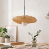 Bauro organische hanglamp met gevlochten kap, lengte 40 cm voor eettafel