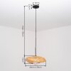 Bauro organische hanglamp met gevlochten kap, lengte 40 cm voor eettafel